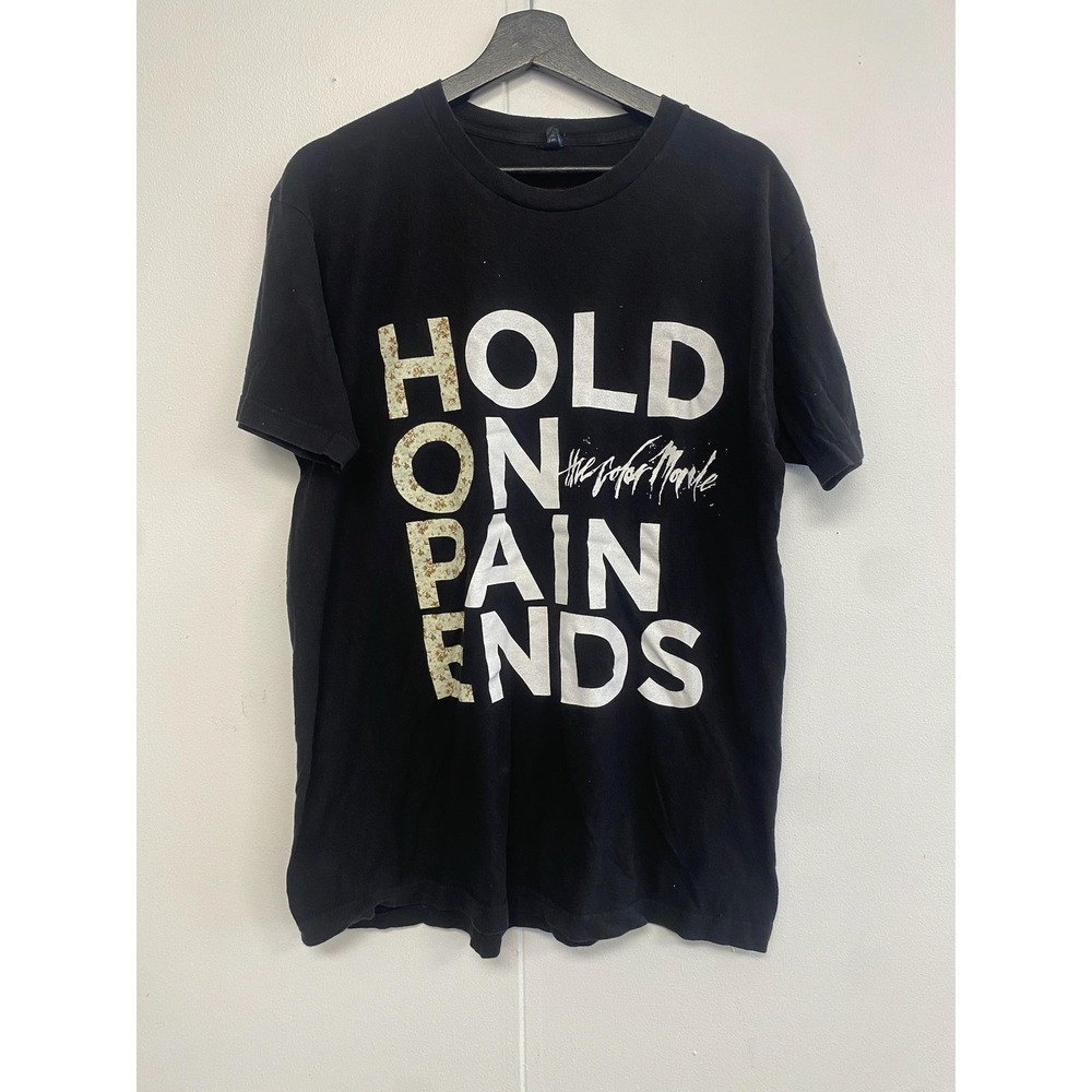 The Color Morale‎ Shirt Mens Large Black Hold On Pain Ends Band Tee Tultex